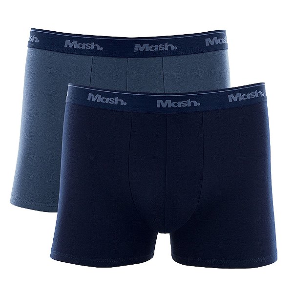 Kit Com 2 Cuecas Mash Boxer Box Masculina De Cotton