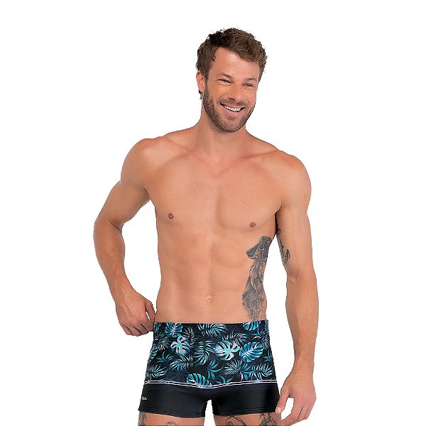 Sunga Boxer Box Estampada Mash Adulta Com Forro E Cordão