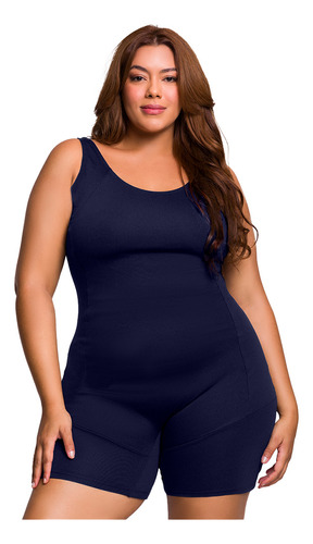 Maiô Selene Plus Size Natação Com Forro E Alça Larga