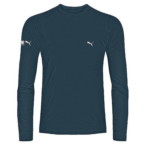 Camiseta Puma Blusa Proteção Uv Masculina Longa Térmica
