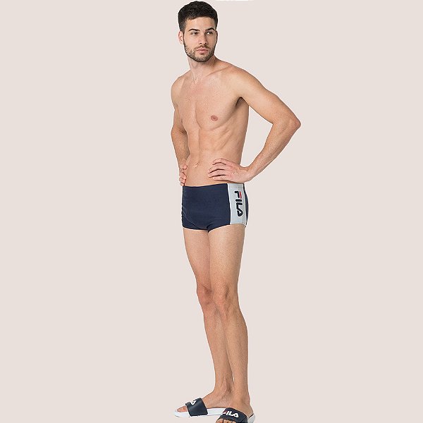 Sunga Praia Masculina Lisa Moda Praia Fila Modelo Sungão