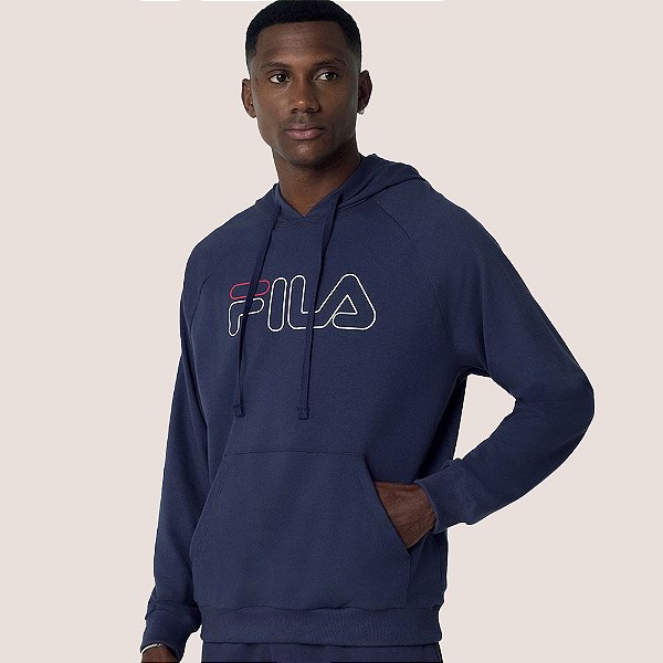 Casaco Com Capuz Fila Letter Outline Light Masculino