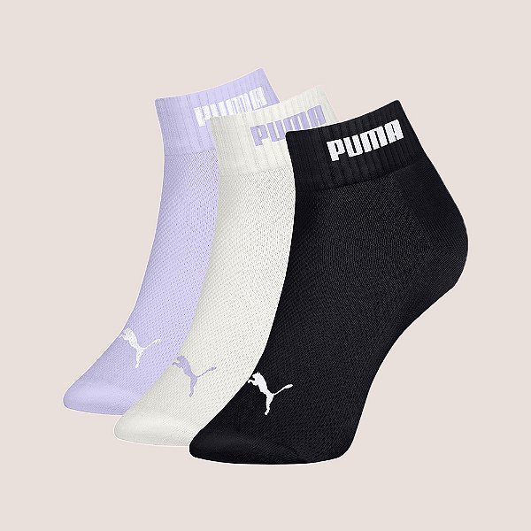 Kit 3 Pares Meias Puma Cano Baixo Academia Original