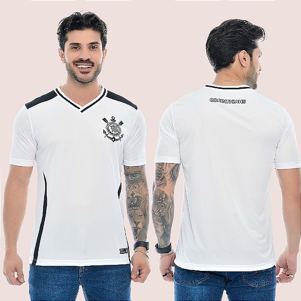 Camiseta Corinthians Masculina Oficial Gola V Licenciada