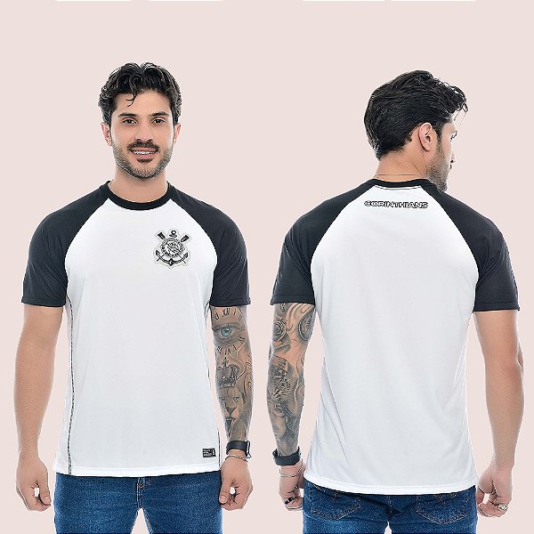 Camisa Corinthians Timão Branca Adulta Masculina Fitness