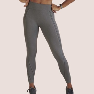Calça Legging Com Cós De Silicone Alto Ventilação