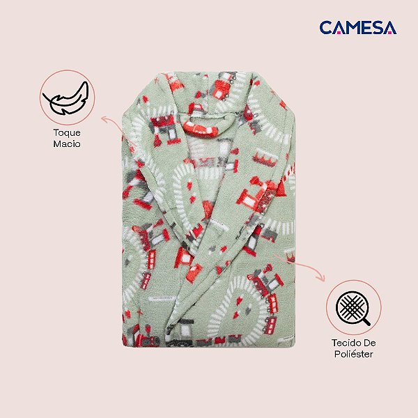 Roupão Microfibra Inverno Frio Infantil - Camesa