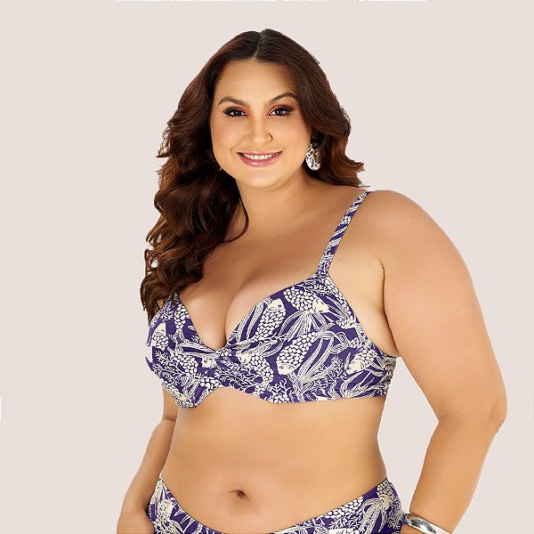 Biquíni Sutiã Avulso com Bojo e Proteção UV Plus Size