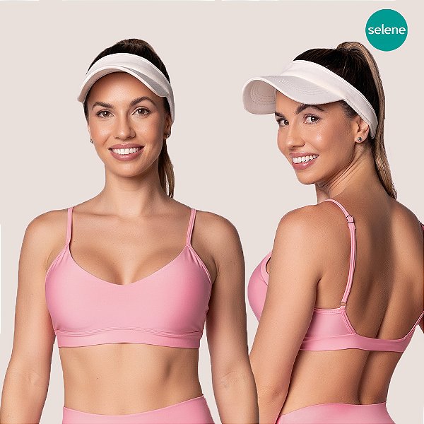 Top Sutiã Academia Alça Fina Ajustável Bojo Removível Selene
