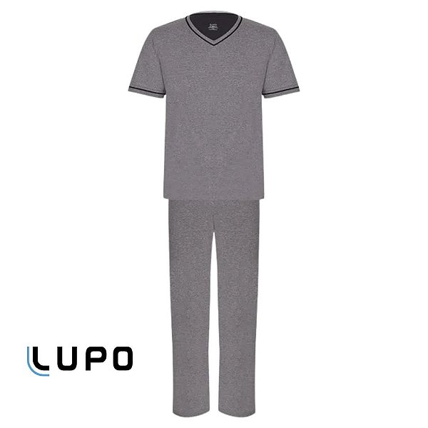 Pijama Masculino Meia Estação Manga Curta e Calça - Lupo