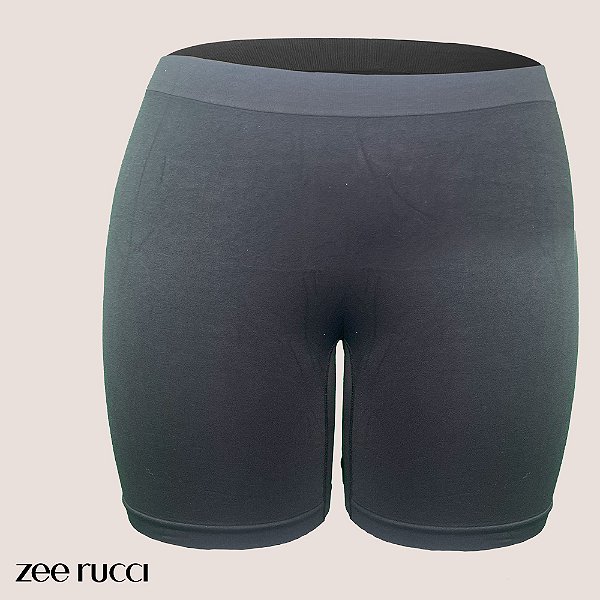 Bermuda Sem Costura Modeladora Zee Rucci Cós Canelado e Cintura Alta Para Melhor Sustentação
