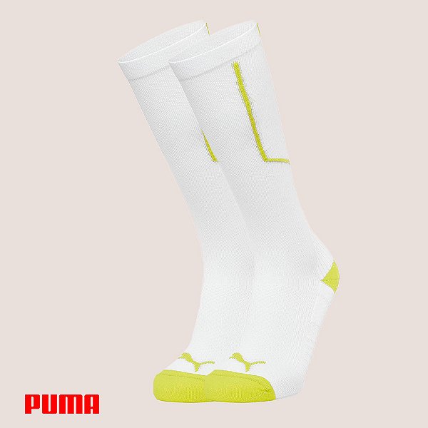 Meia Puma Esportiva Cano 3/4 Compressão Leve Treino Academia