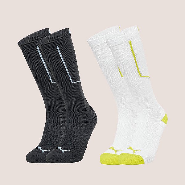 Kit com 2 Meias Puma Respirável para Corrida e Academia