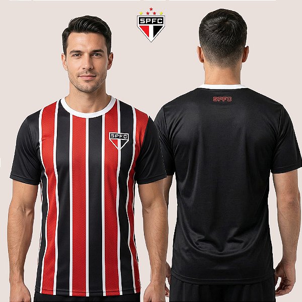 Camiseta Oficial São Paulo FC Masculina Esportiva Respirável Sport Dry Fit Casual