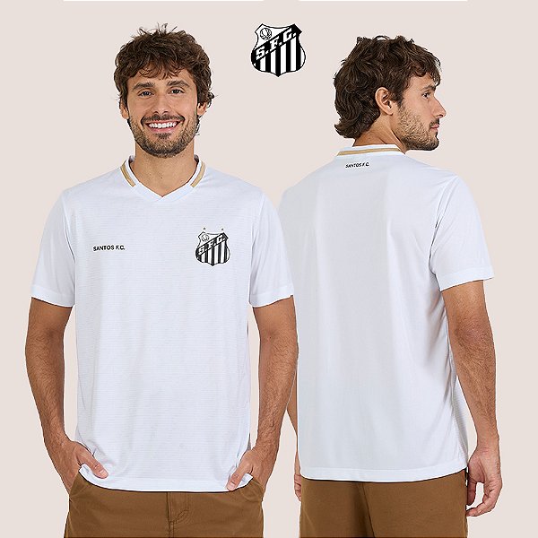 Camiseta Santos FC Masculina Dry Fit Casual Leve Respirável Confortável Original