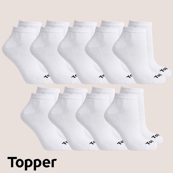 Kit 9 Meias Topper Cano Baixo Uso Casual