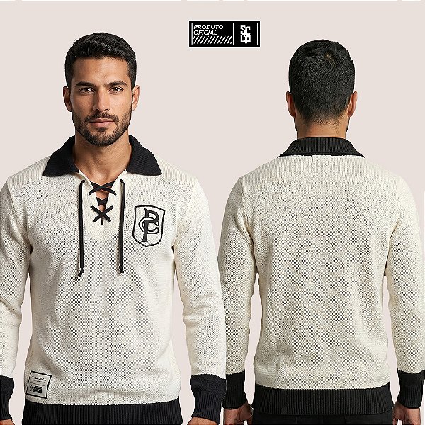 Kit Camiseta Retrô Corinthians 1914 em Tricô Faixa Edição Limitada e Numeração
