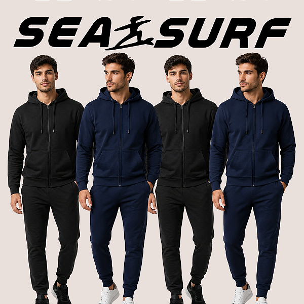 Conjunto Masculino Esportivo Corta Vento Jaqueta com Capuz e Calça