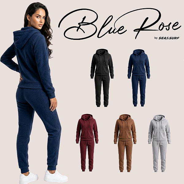 Conjunto Feminino Com Forro Flanelado e Capuz Plush