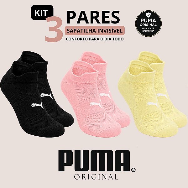 Kit Com 3 Meias Esporte Sapatilha em Poliamida Leve e Respirável