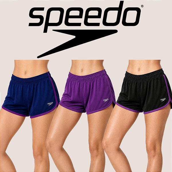 Shorts Speedo Feminino Esportivo Leve Confortável para Corrida Academia Fitness e Dia a Dia