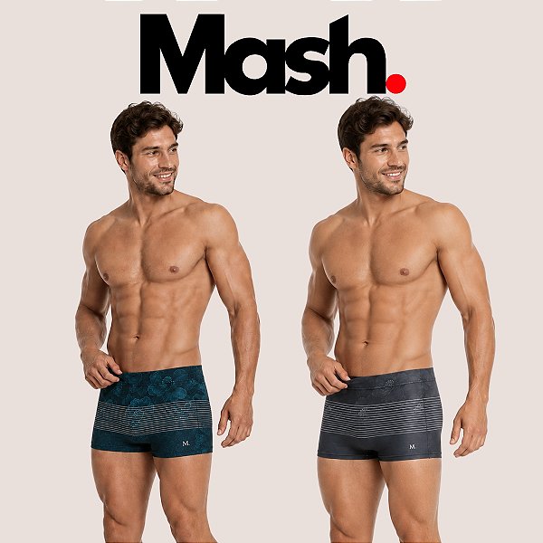 Sunga Boxer Mash Masculina Adulto Estampada Listrada Confortável Natação Praia Piscina Esportiva