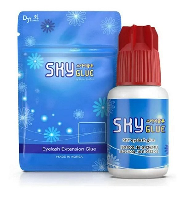 COLA EXTENSAO DE CILIOS SKY GLUE TAMPA VERMELHA 3g