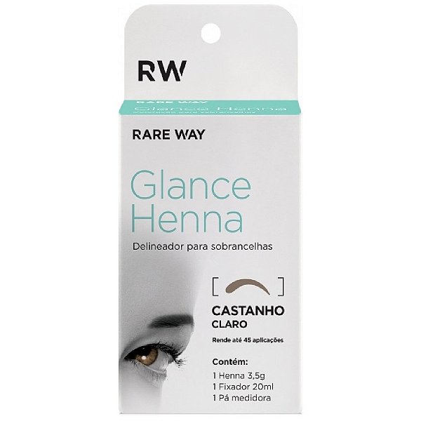 HENNA PARA SOBRANCELHA GLANCE 3,5G - CASTANHO CLARO