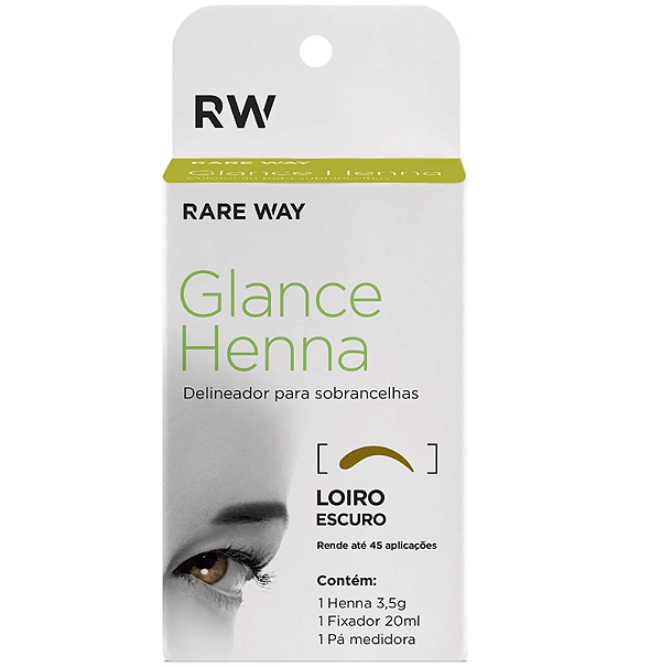 HENNA PARA SOBRANCELHA GLANCE 3,5G - LOIRO ESCURO
