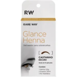 HENNA PARA SOBRANCELHA GLANCE 3,5G - CASTANHO ESCURO