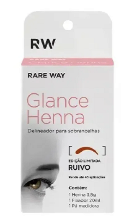 HENNA PARA SOBRANCELHA GLANCE 3,5G - RUIVO
