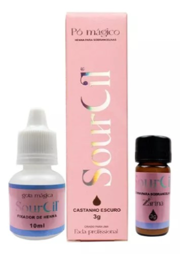 HENNA PARA SOBRANCELHA SOURCIL 3G - CASTANHO ESCURO