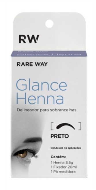 HENNA PARA SOBRANCELHA GLANCE 3,5G - PRETO