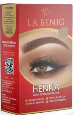 HENNA PARA SOBRANCELHA LA BENIG 3G - CASTANHO ESCURO