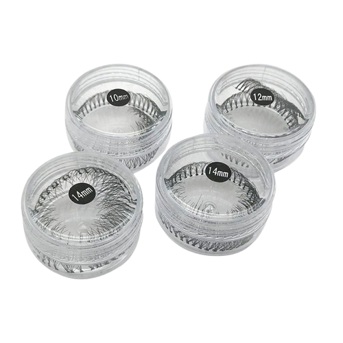 Alongamento de Cílios Tufinhos Potinho para Extensão Fio a Fio - 8mm, 10mm, 12mm e 14mm