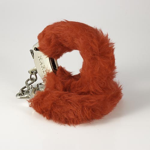 Algema De Metal Com Pelúcia Vermelha