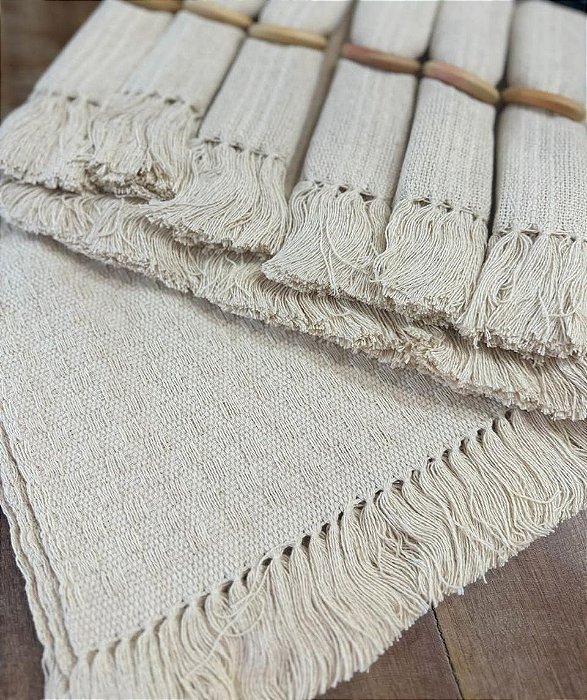 KIT Jogo Americano Trabalhado 6pç.+Guardanapos+Argola