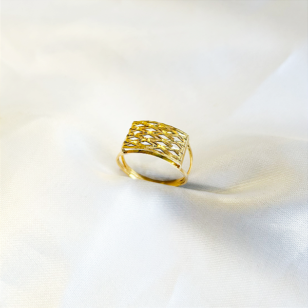 Anel Aro Duplo Vazado Ouro 10K ou 18K