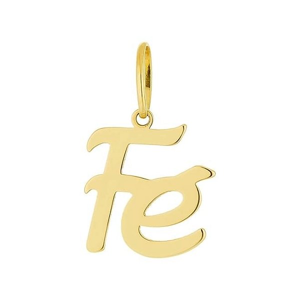 Pingente Fé Ouro
