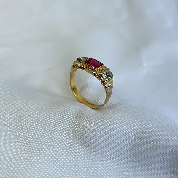 Anel de formatura AO53 - Ouro 10k e 18k