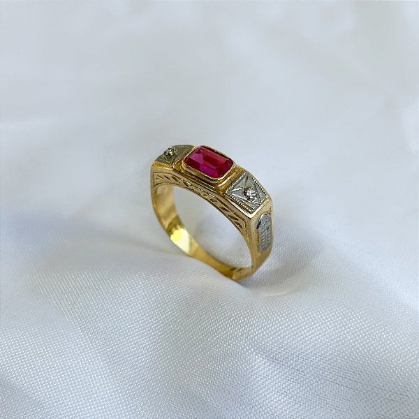 Anel de formatura AO94 - Ouro 10k e 18k