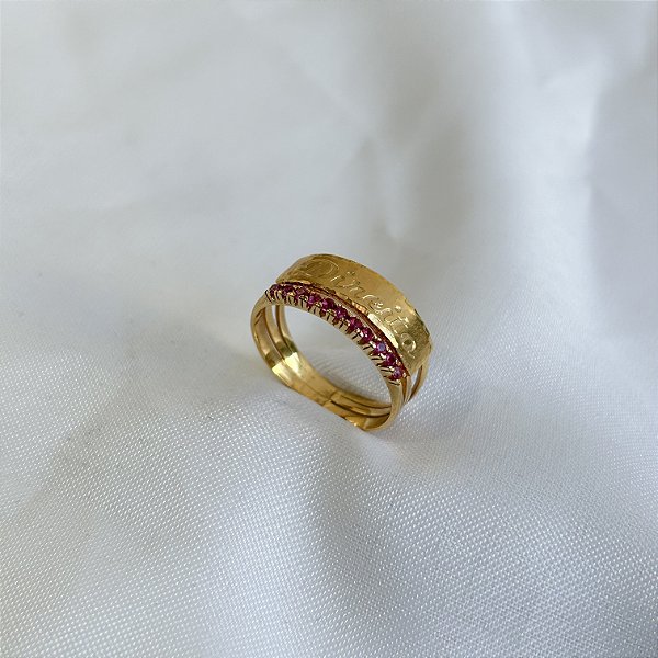 Anel de formatura AO103 - Ouro 10k e 18k