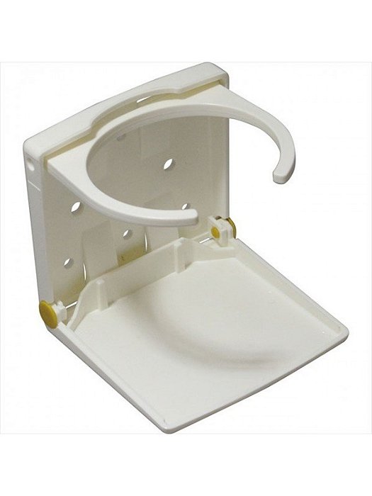 Porta copo em ABS branco dobrável