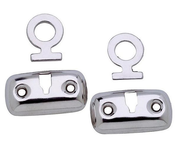 Suporte Porta Defensa Náutica em Aço INOX Attwood para Barcos e Lanchas (Par)