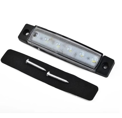 Luz de marcação lateral branca 12V 6 LED