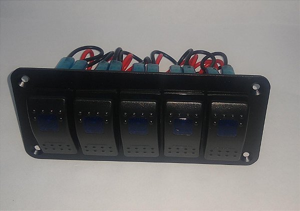 Painel 5 Botões Interruptores 12v