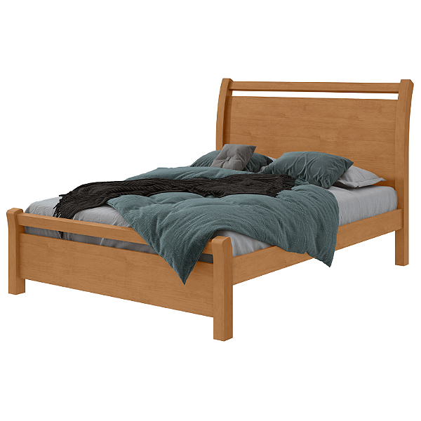 Cama Casal Reali Lopas Amendoa Clean