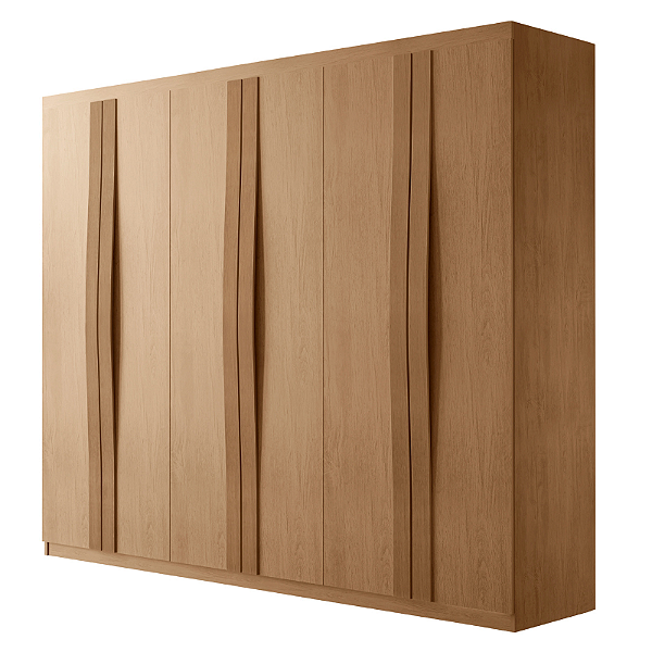 Guarda Roupa Grécia 100%MDF 06 portas Larg. 1,80m Naturale