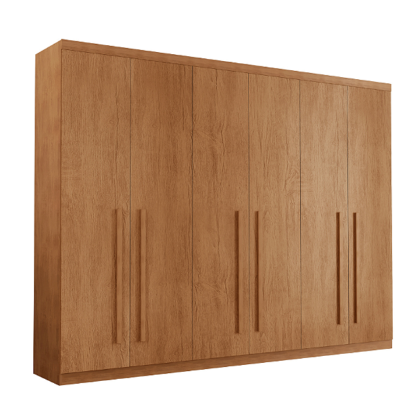 Guarda Roupa Bahia 100% MDF 06 portas Larg. 2,20m Naturale