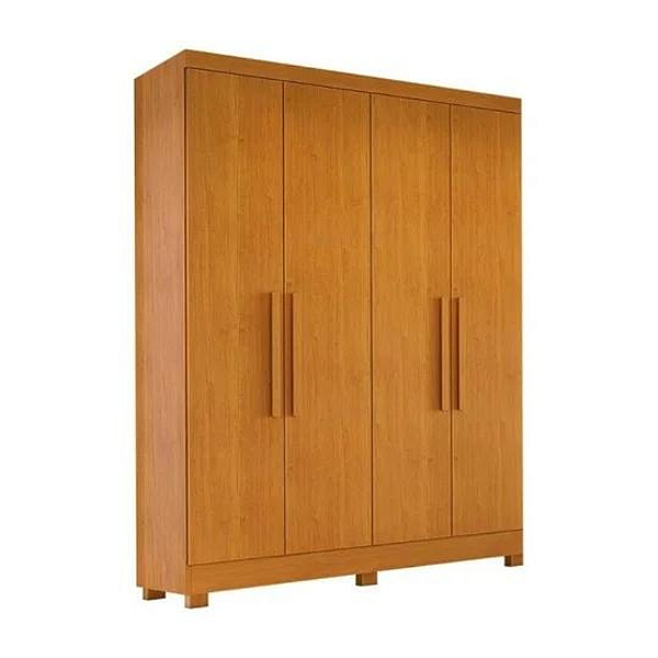 Guarda Roupa Sergipe 4 Portas 100% MDF Larg. 1,20m  Nature
